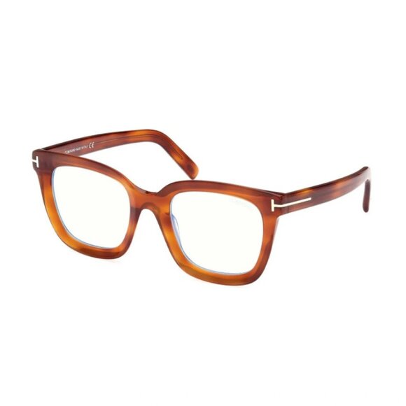 NEW TOM FORD FT5880-B/S 053 EYEGLASSES TF5880-B 053 HAVANA WOMEN SQUARE EYEWEAR - Picture 1 of 3